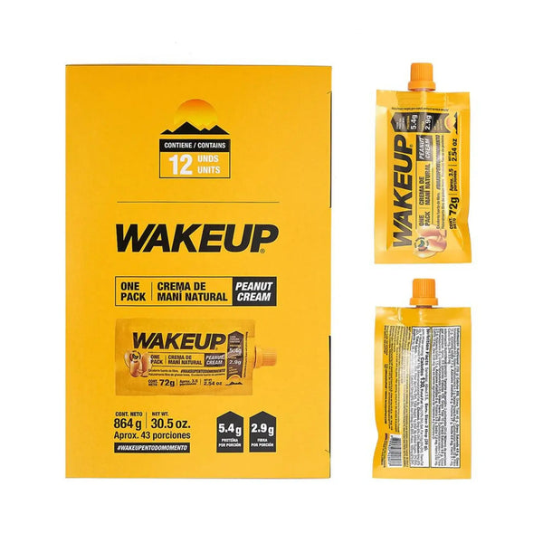 Crema de Mani Natural WAKEUP Sabor Chocolate en bello