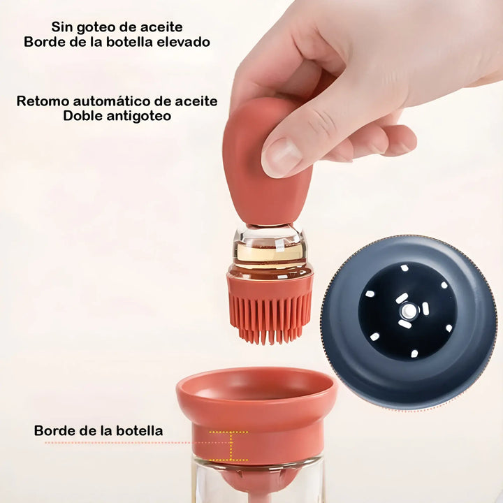 Dispensador de Aceite con Brocha en Silicona Con Pago Contra Entrega en Colombia