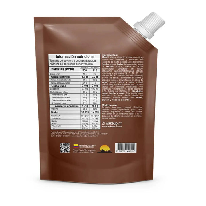 WAKEUP Crema de Mani Natural Sabor Chocolate en oferta